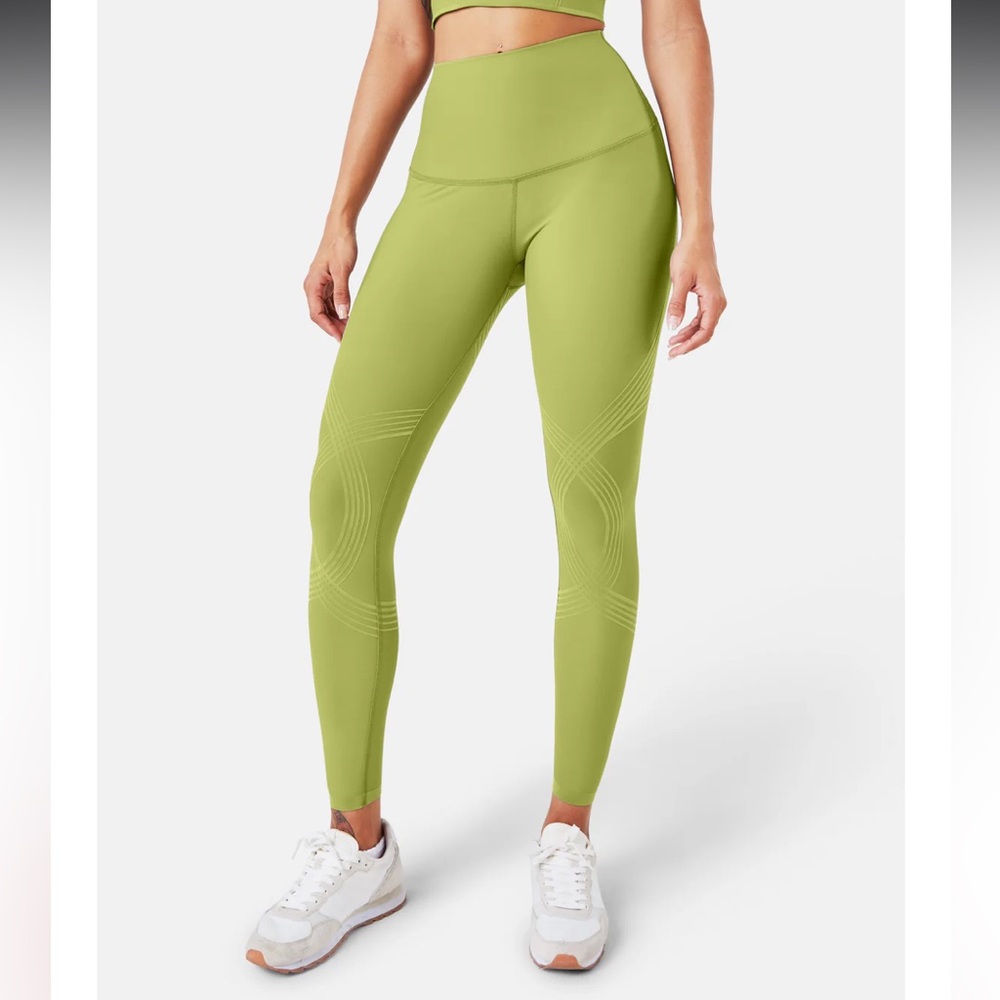 Fanka Body Sculpt 7/8 Leggings (Reversible Wear) in Gold Size Small Like New